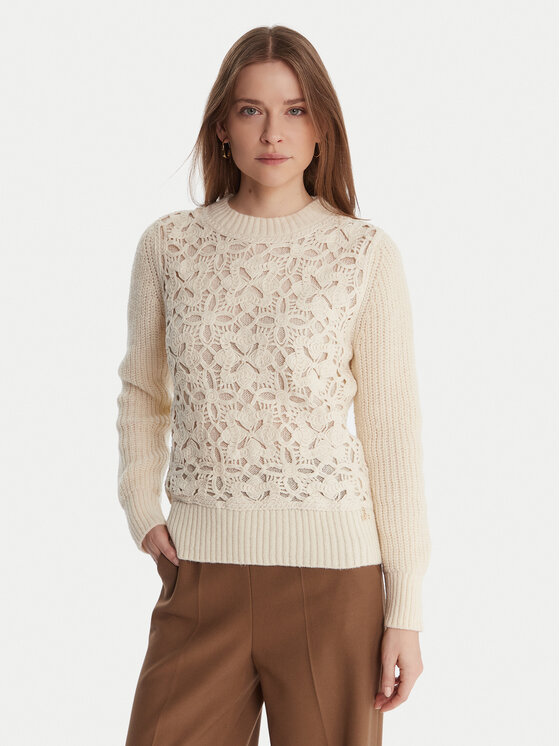 Artigli Artigli Džemper ACMA002802 Écru Regular Fit