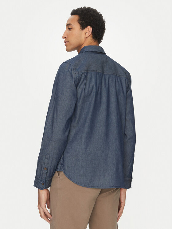 Guess Guess džinsiniai marškiniai M5GH13 D5NN0 Tamsiai mėlyna Regular Fit