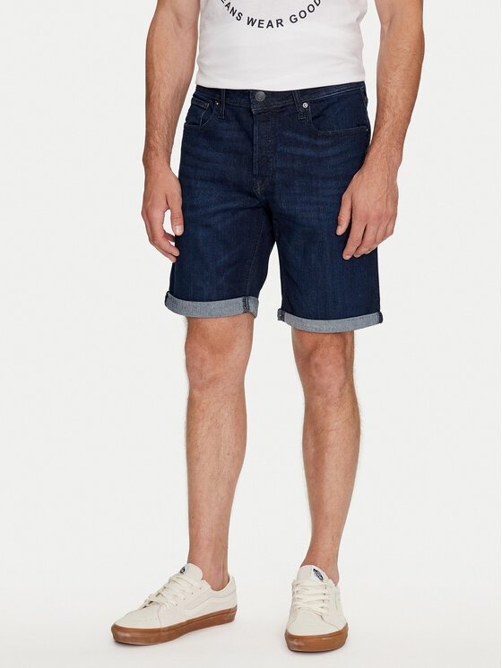 Férfi Farmer rövidnadrág Jack&Jones, Méret: M, Kék, Jjirick 12250177
