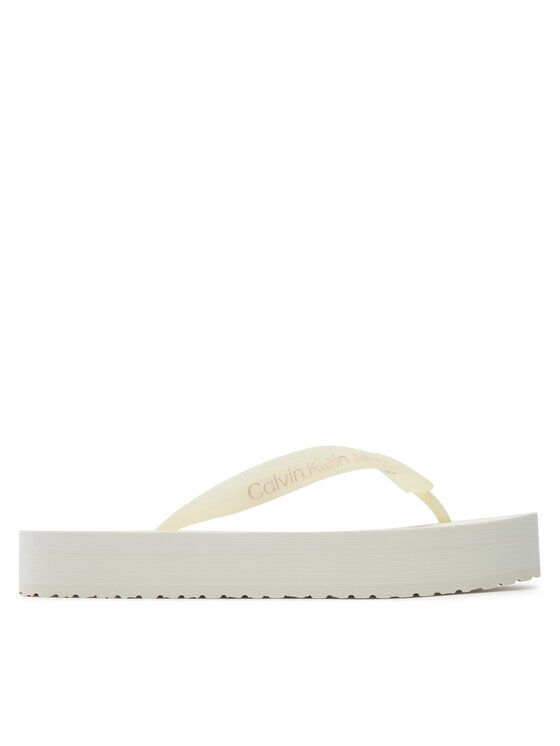 Calvin Klein Jeans Žabky Beach Sandal Flatform YW0YW01620 Écru