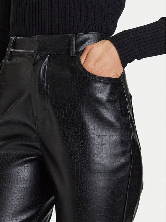 French Connection French Connection Pantaloni in similpelle 74ZBO Nero Regular Fit