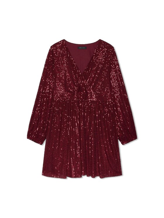 Fiorella Rubino Fiorella Rubino Sukienka codzienna 7018L001316N036 Bordowy Regular Fit