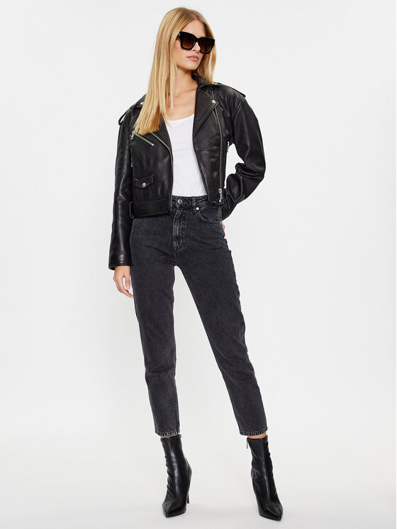 HUGO Hugo Джинси 50492764 Сірий Mom Fit