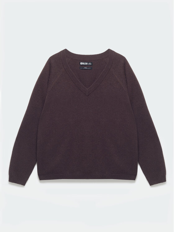 BIG STAR BIG STAR Sweter FELICJA Brązowy Comfort Fit