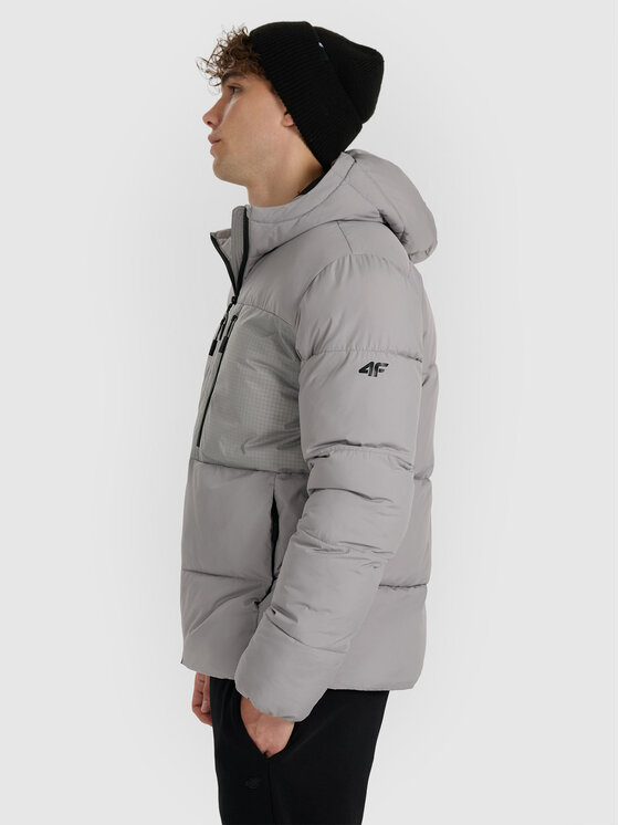 4F 4F Kurtka puchowa APRES SKI Szary Regular Fit