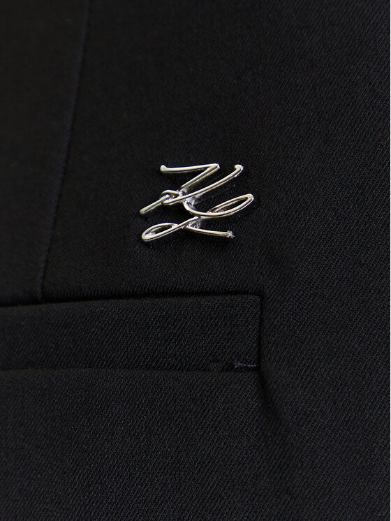 KARL LAGERFELD KARL LAGERFELD Παντελόνι υφασμάτινο A3W10099 Μαύρο Straight Fit