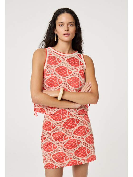 Fabienne Chapot Fabienne Chapot Spódnica mini 6137-1765-103 Pomarańczowy Regular Fit