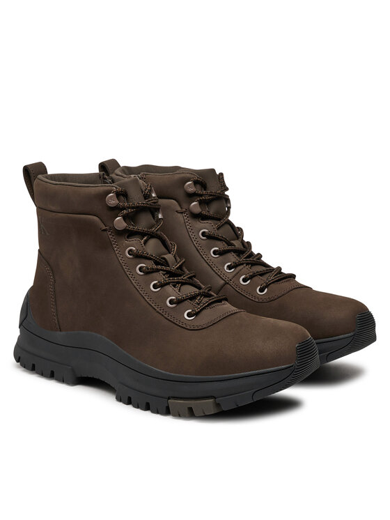 Calvin Klein Calvin Klein Šnurovacia obuv Hybrid Wp Boot Laceup Rebellious YM0YM01077 Hnedá