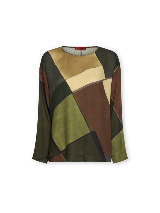 Elena Mirò Elena Mirò Blusa 2026Z000081N041 Verde Boxy Fit
