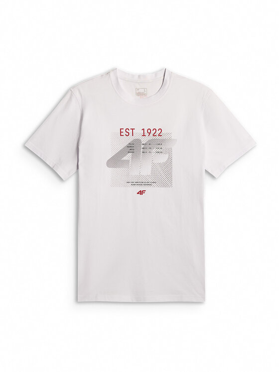 4F 4F T-Shirt AQUA FORCE Biały Regular Fit