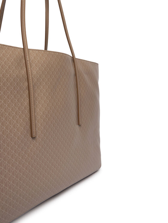 Calvin Klein Calvin Klein Дамска чанта Emblem Aop Large Tote W/ Pouch LV04F3364G Бежов