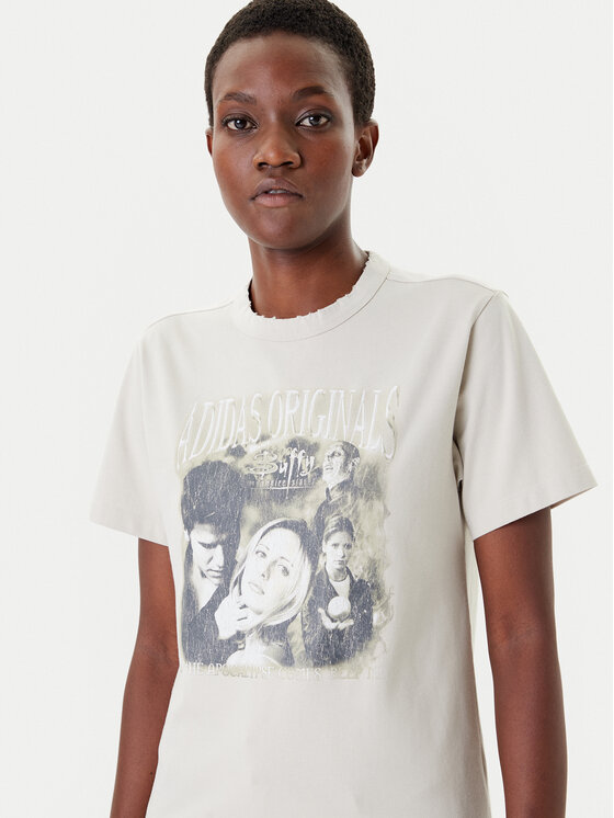 adidas adidas T-Shirt 20th Century Fox Disney JX1282 Beżowy Regular Fit