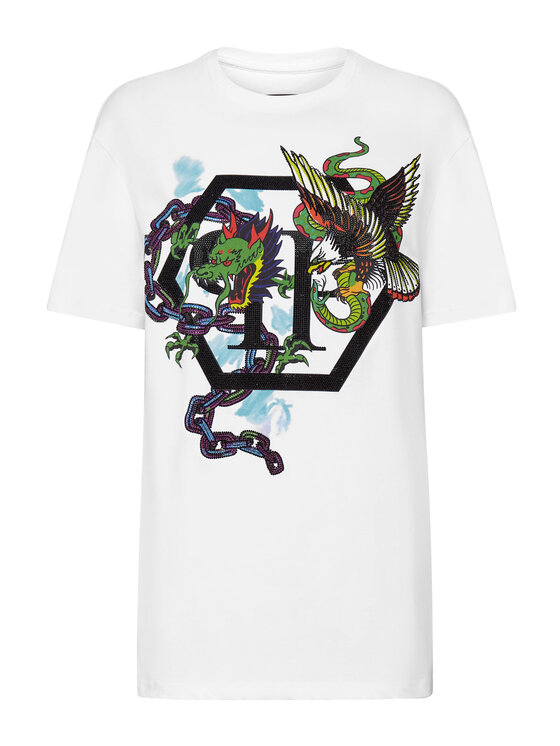 PHILIPP PLEIN PHILIPP PLEIN T-shirt 5509 Bianco Regular Fit