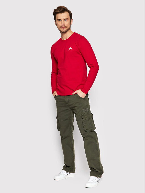 Alpha Industries Alpha Industries Spodnie materiałowe Jet 101212 Szary Straight Fit