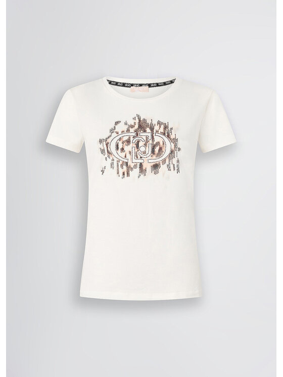 Liu Jo Liu Jo T-Shirt TA5173JS003M9514 Biały Regular Fit