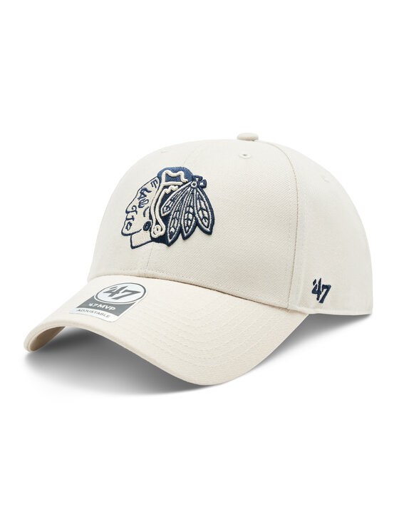 Șapcă 47 Brand NHL Chicago Blackhawks '47 MVP SNAPBACK H-MVPSP04WBP-BN Écru