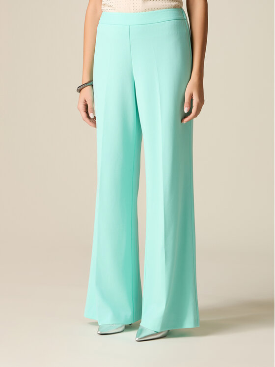 Oltre Oltre Pantaloni di tessuto P274J102440N015 Turchese Regular Fit
