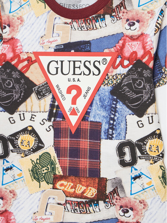 Guess Guess Komplet dziecięcy N5YG00 K8HM4 Bordowy Regular Fit