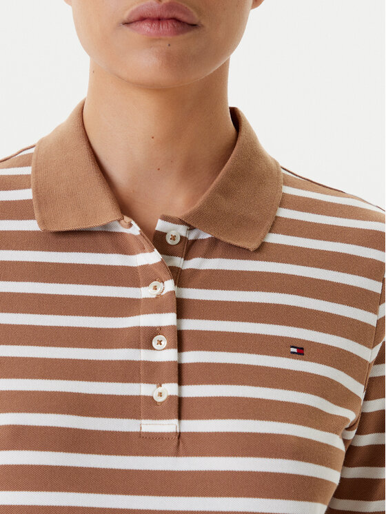 Tommy Hilfiger Tommy Hilfiger Polo majica 1895 WW0WW43224 Rjava Regular Fit