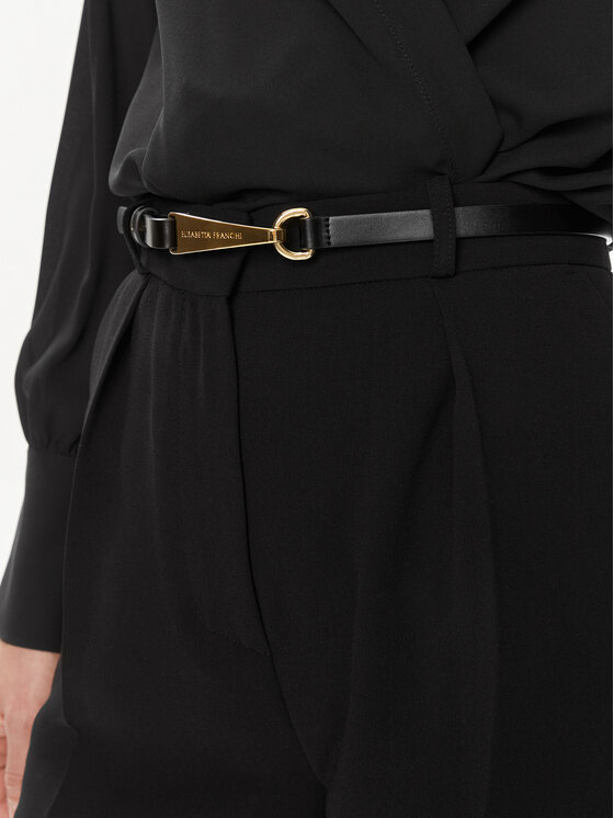 Elisabetta Franchi Elisabetta Franchi Šortky z materiálu SH-005-42E2-V350 Černá Regular Fit
