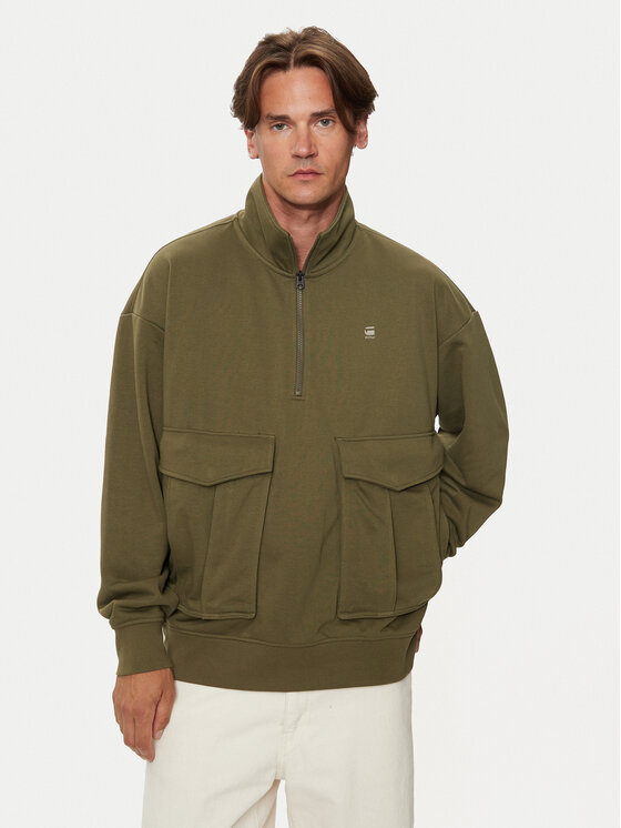 G Star Raw Felpa Rovic D25096 D566 B230 Verde Loose Fit Modivo