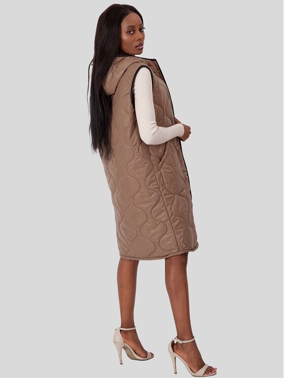 Perso Perso Kurtka damska BLE225302F Brązowy Regular Fit