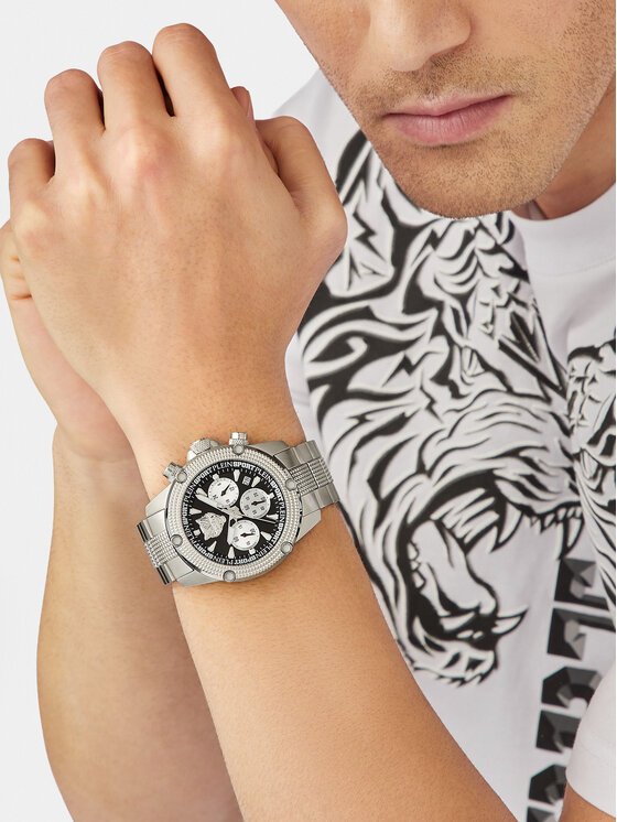 Plein Sport Plein Sport Часовник Hurricane PSDBA0823 Сребрист