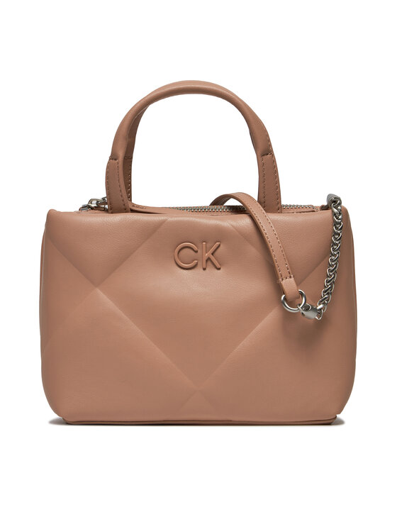 Calvin Klein Ročna Torba Re-Lock Quilt Tote Mini K60K611340 Bež