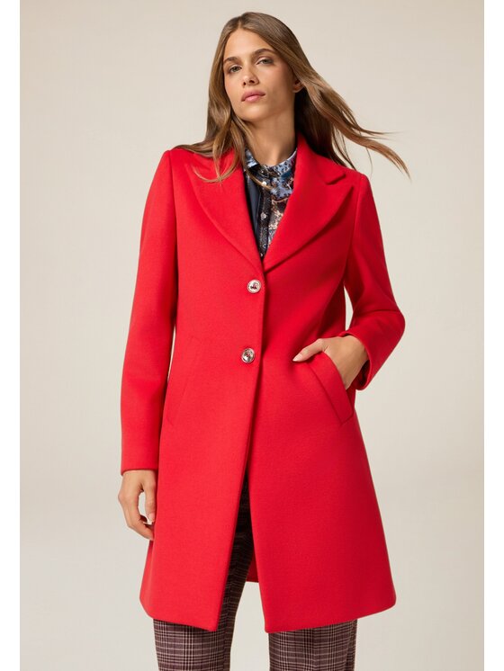 Oltre Oltre Płaszcz zimowy 8723R001290N016 Czerwony Regular Fit
