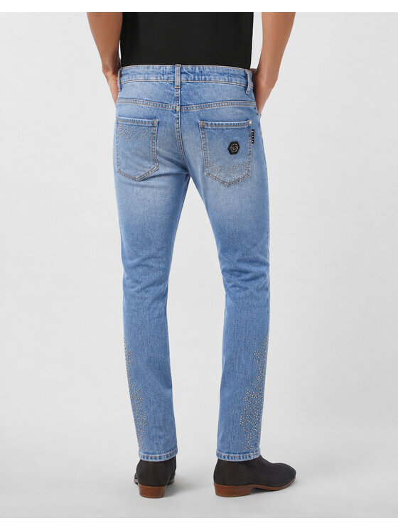 PHILIPP PLEIN PHILIPP PLEIN Jeansy 28039 Niebieski jasny Straight Leg