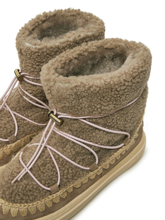 Mou Mou Sněhule Eskimo Sneaker Bold Scoub Lace FW411012A Šedá