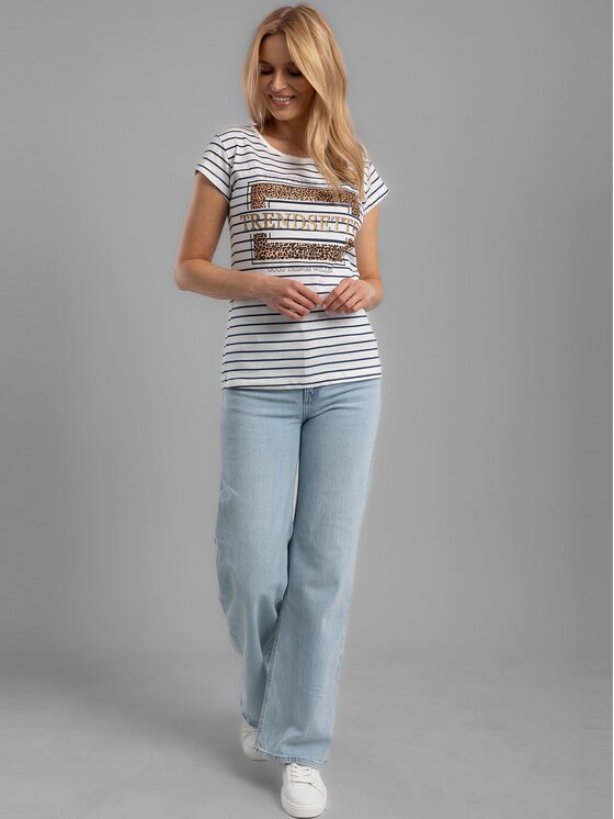 Perso Perso T-Shirt TCE91C0040F Tmavomodrá Regular Fit