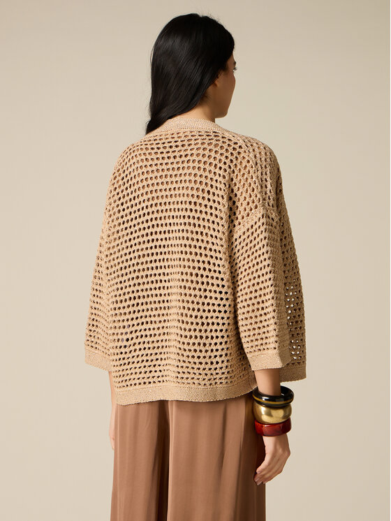 Oltre Oltre Cardigan M575E001970N002 Beige Baggy Fit