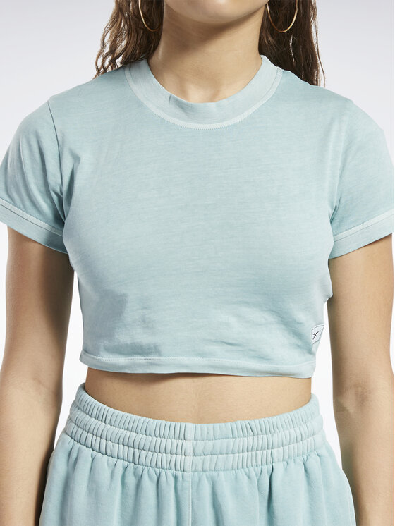 Reebok Reebok T-Shirt Classics Natural Dye Cropped Fitted T-Shirt HK4968 Szary