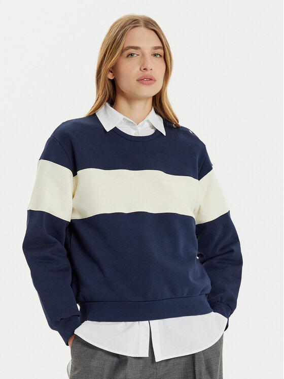 Gant Gant Pulóver Color Blocked 4201254 Sötétkék Loose Fit
