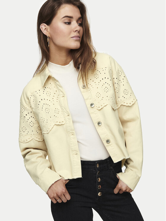 ONLY ONLY Джинсова куртка Elena 15232378 Бежевий Regular Fit