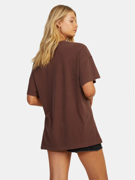 Roxy Roxy T-Shirt Sweetjanis Tees URJZT03737 Brązowy Regular Fit