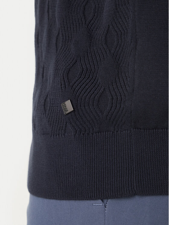 KARL LAGERFELD KARL LAGERFELD Marškinėliai 655006 562301 Tamsiai mėlyna Slim Fit