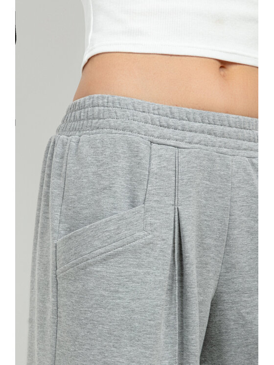 Tessita Tessita Spodnie dzianinowe T413/2/XS Szary Wide Leg
