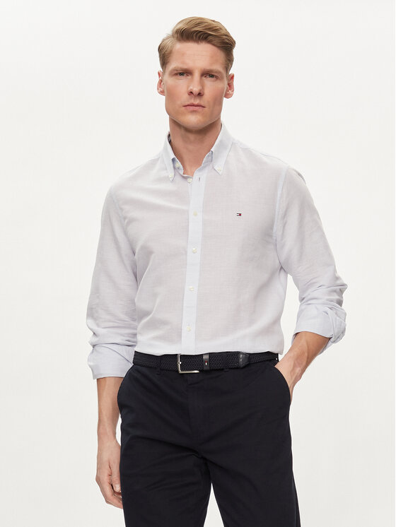 Tommy Hilfiger Košeľa MW0MW34632 Modrá Slim Fit