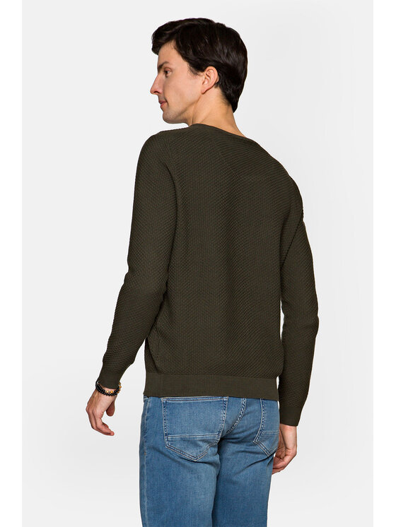 Lancerto Lancerto Sweter Xander Zielony Regular Fit