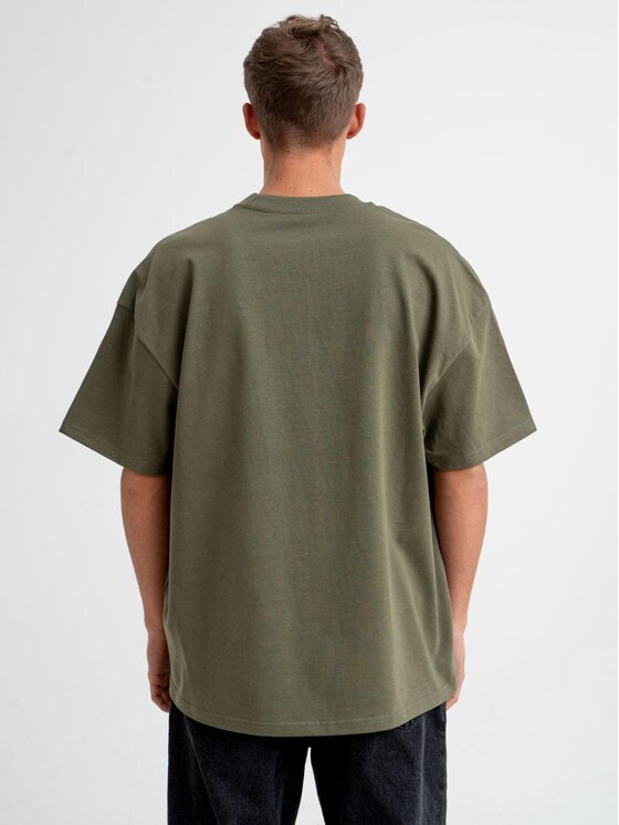 Metoda Sport Metoda Sport T-Shirt Koszulka Z Krótkim Rękawem Oversize Oliwkowa Metoda Sport Laur 2XL Zielony Oversize
