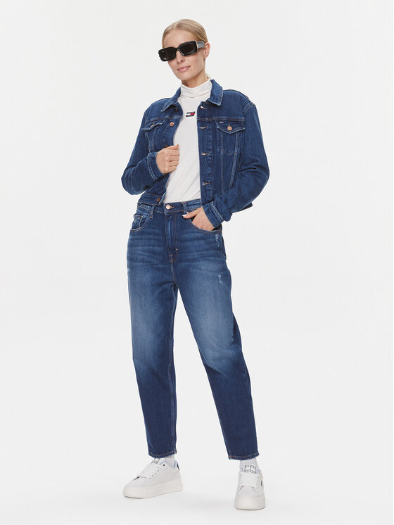 Tommy Jeans Tommy Jeans Džínsová bunda Izzie DW0DW17211 Tmavomodrá Slim Fit