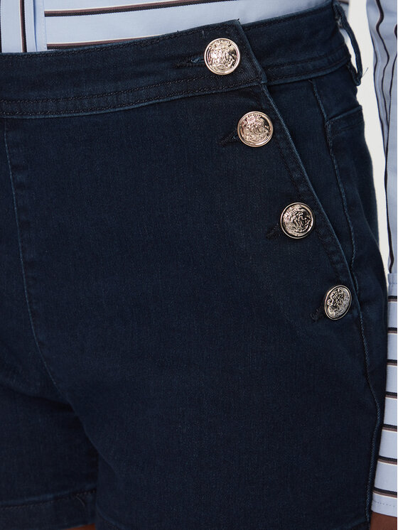 Morgan Morgan Szorty jeansowe 241-SHIVAL Granatowy Slim Fit