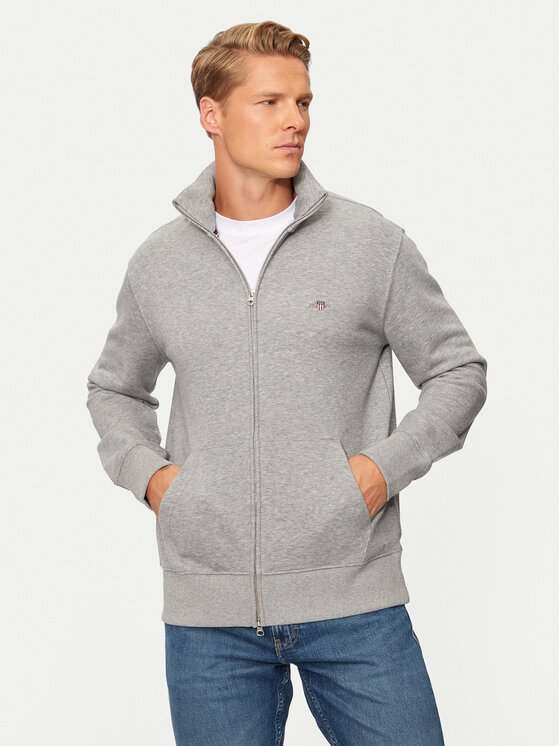 Gant Mikina Shield 2008006 Sivá Regular Fit