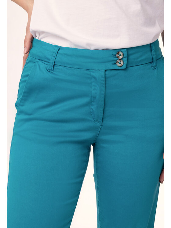 QUIOSQUE QUIOSQUE Kalhoty z materiálu QUIOSQUE 3OM003804 Modrá Regular Fit