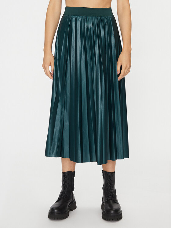 Vila Jupe pliss?�e Nitban 14063241 Vert Regular Fit | Modivo.fr