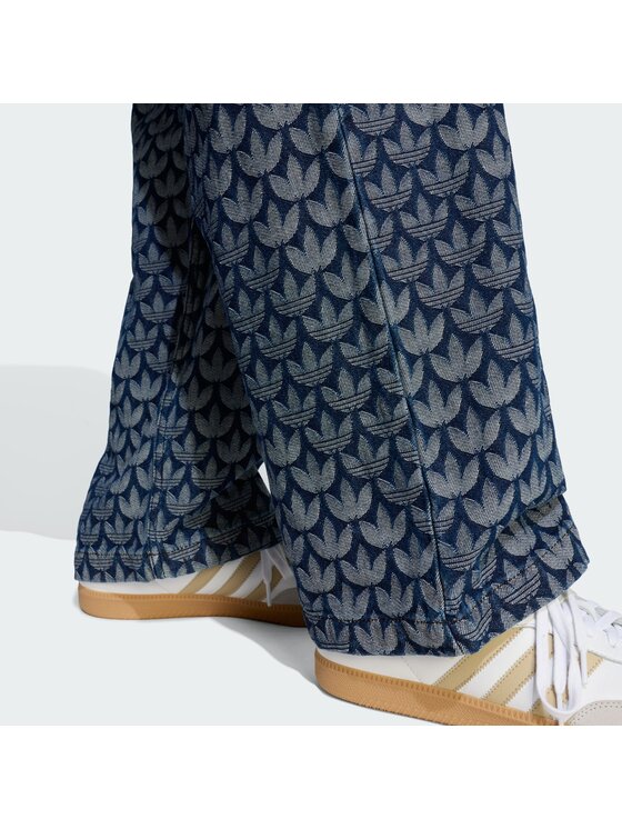 adidas adidas Džinsai Monogram KD0399 Mėlyna Loose Fit