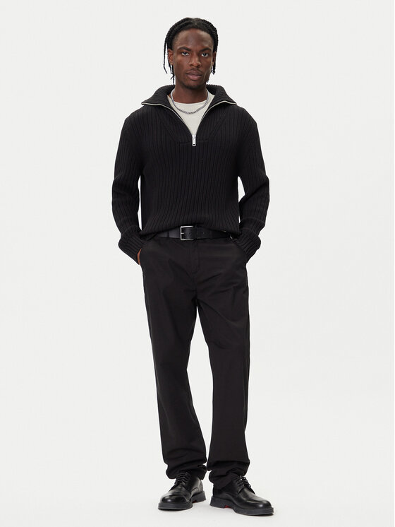 HUGO HUGO Pulover Srigg 50547002 Črna Relaxed Fit