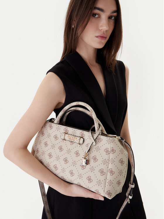 Guess Guess Τσάντα Carrie Logo HWGP98 98060 Εκρού